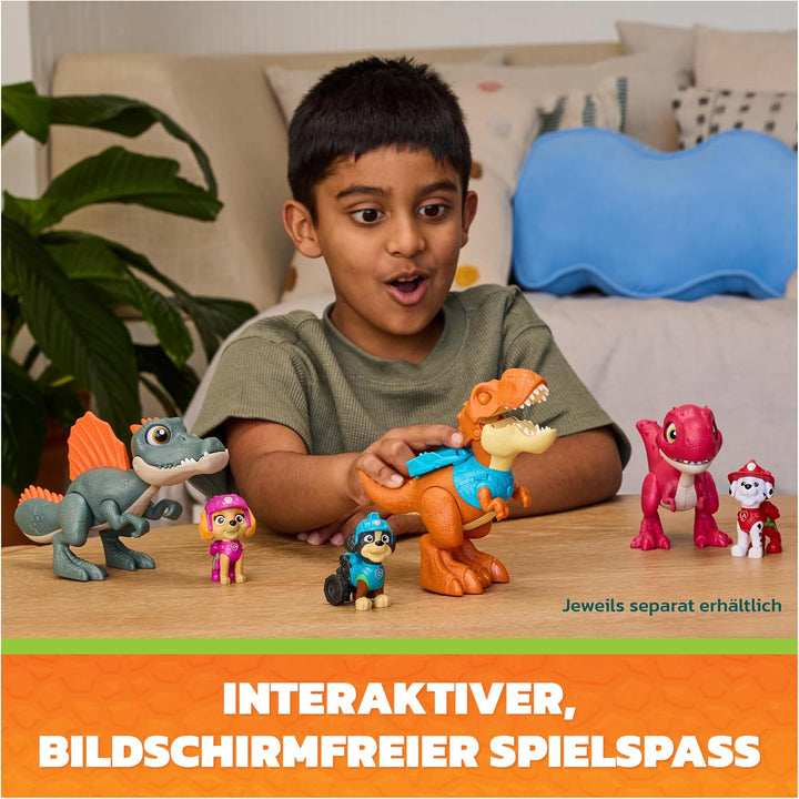 PAW PATROL: Der Dino Film, Roaring Pups, Rex-Figur & T-Rex-Dino Timmy, der durch Bewegung mit realis