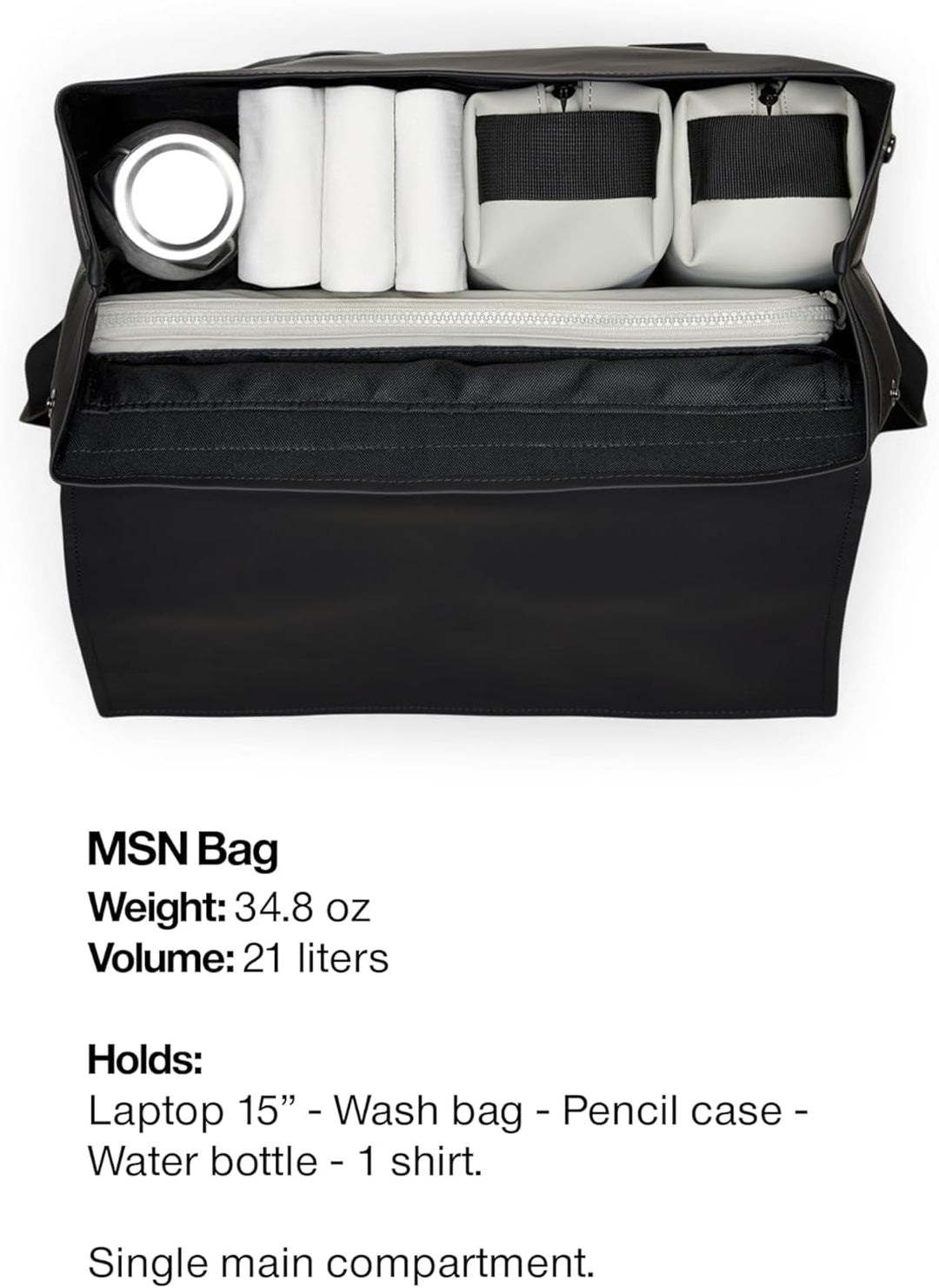 RAINS Unisex MSN Bag Rucksack, Einheitsgröße (2023 edition) Grün