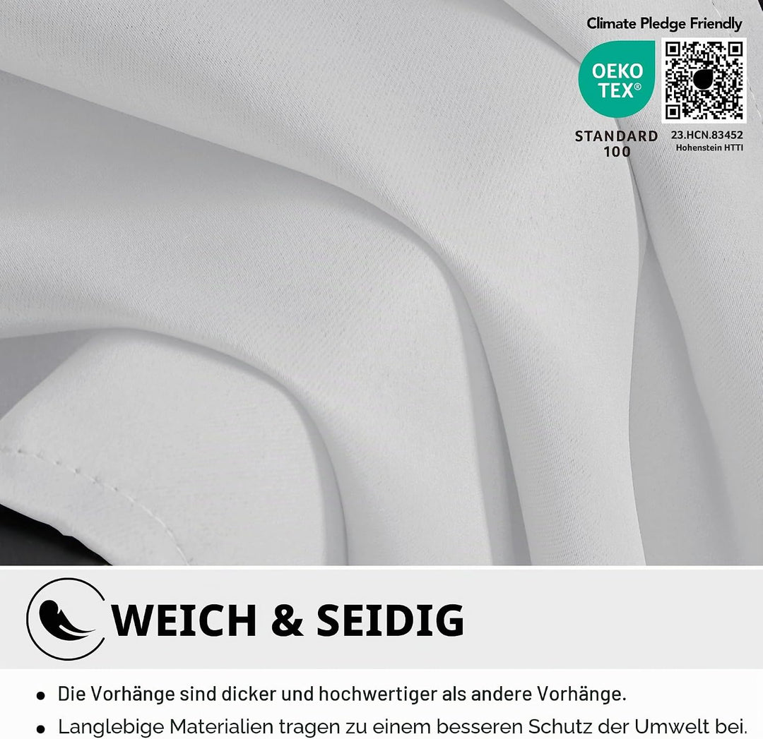 Deconovo Vorhänge Vorhang Blickdicht Verdunkelungsvorhang Kälteschutz Vorhang Blickdicht Vorhang, 22