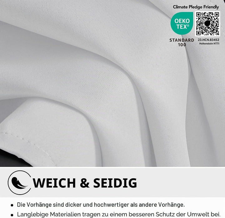Deconovo Vorhänge Vorhang Blickdicht Verdunkelungsvorhang Kälteschutz Vorhang Blickdicht Vorhang, 22