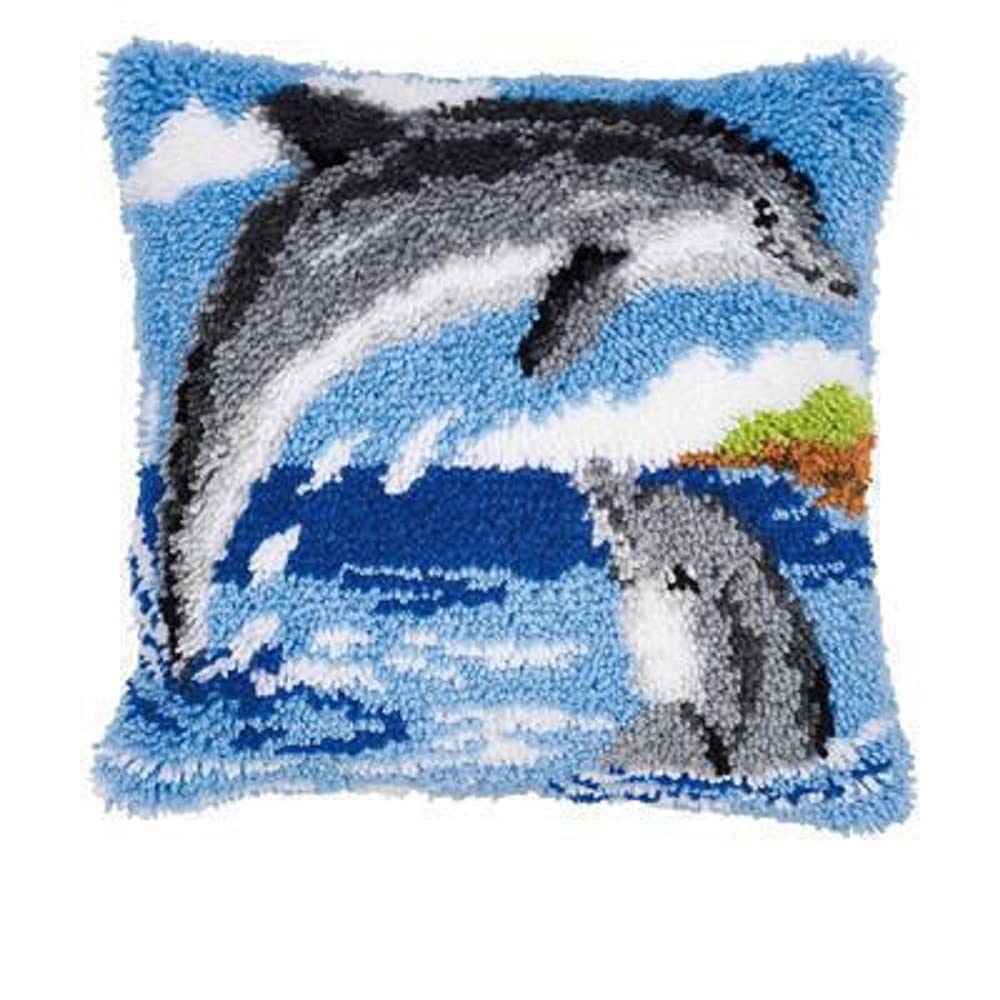 Vervaco Knüpfkissen mit Knüpfhaken, 40 x 40 cm