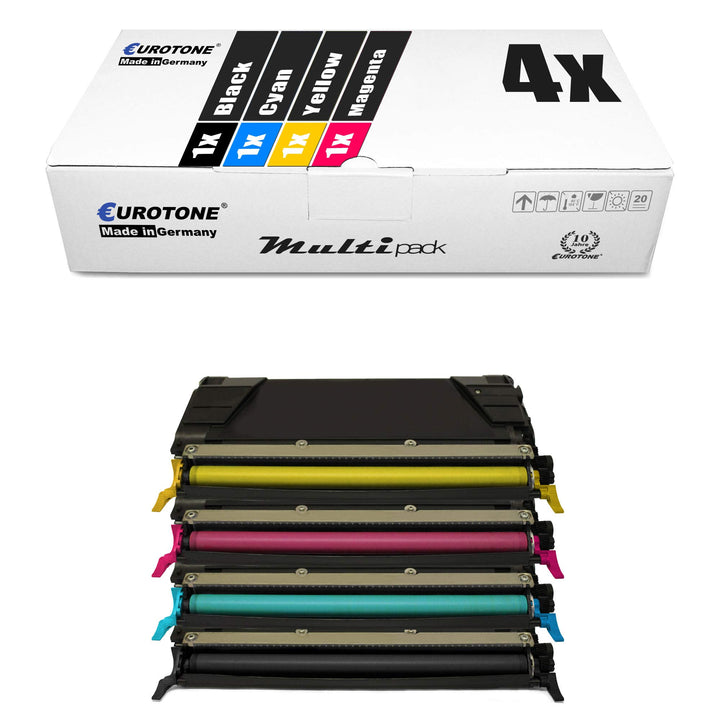 4X Müller Printware Toner für Lexmark C 520 522 524 530 532 534 DN N DTN ersetzt Set aus 4, Set aus