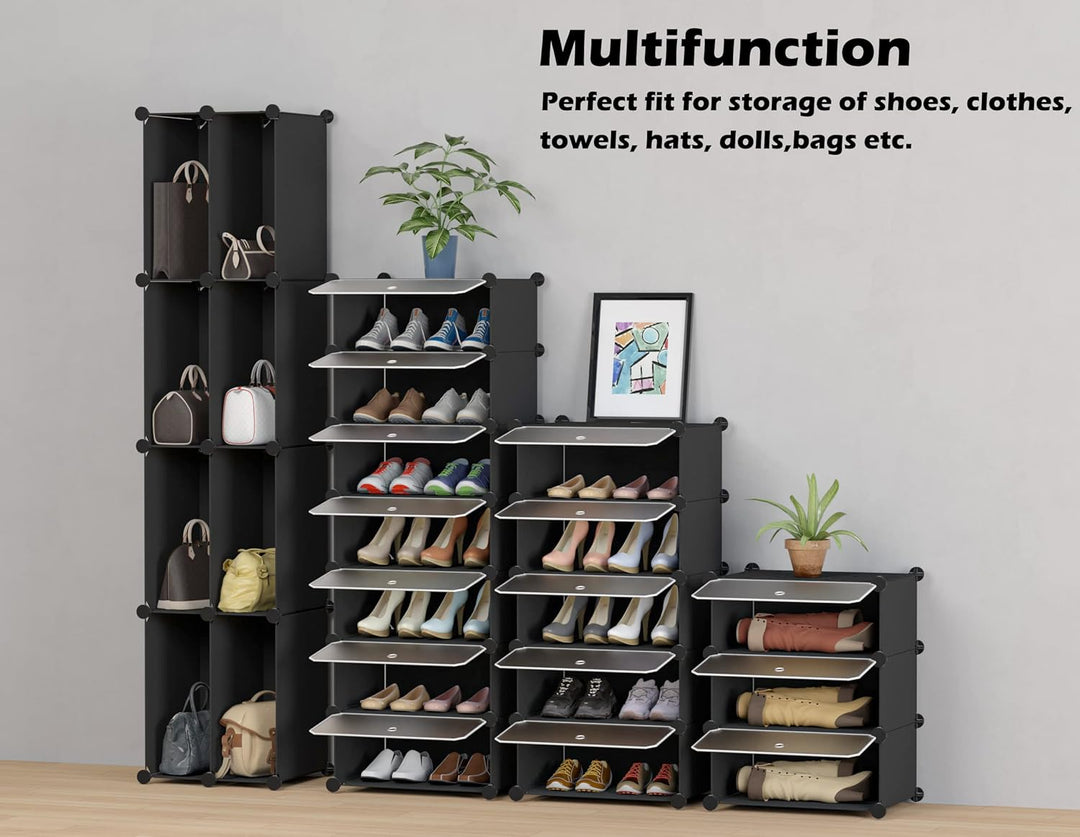 HOMIDEC Schuhregal mit 10 Ebenen, Schuhschrank Schmal Schuhaufbewahrung für Flur Schlafzimmer Eingan