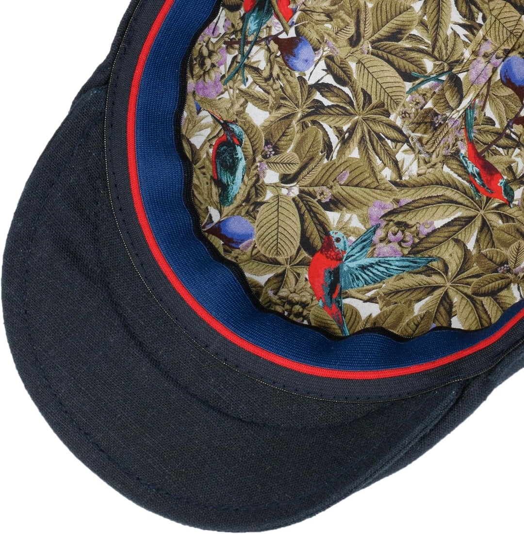 LIERYS Elegantes Design: Die melierte dunkelblaue Flatcap besticht durch ihre frische Ausstrahlung u