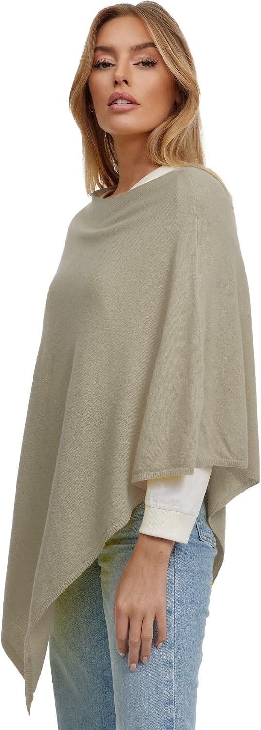 Glamexx24 Damen Strick Poncho Unifarbe Cape Feinstrick XXL Pullover - Eleganz, Stil und Komfort in e