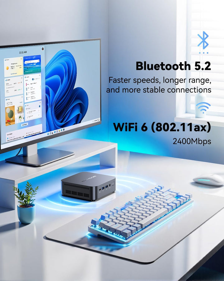 Thomson K3 Mini PC АMD Ryzen 7 7730U(8C/16T, bis zu 4,5 GHz), 16 GB DDR4 512 GB M.2 SSD Mini Desktop