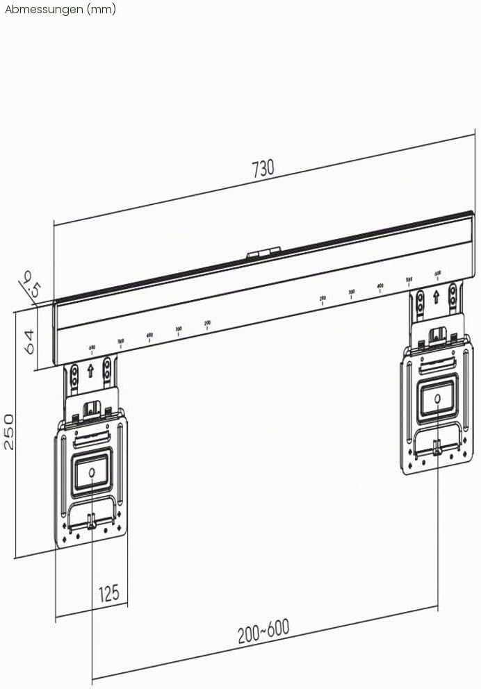 Speaka Professional SP-TVM-611 TV-Wandhalterung 94,0 cm (37) - 203,2 cm (80) Starr Geringer Wandabst