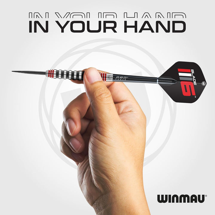 WINMAU Advance 500 Series Dartpfeile mit dartflüge und Dart stiele 22G Rot, 22G Rot