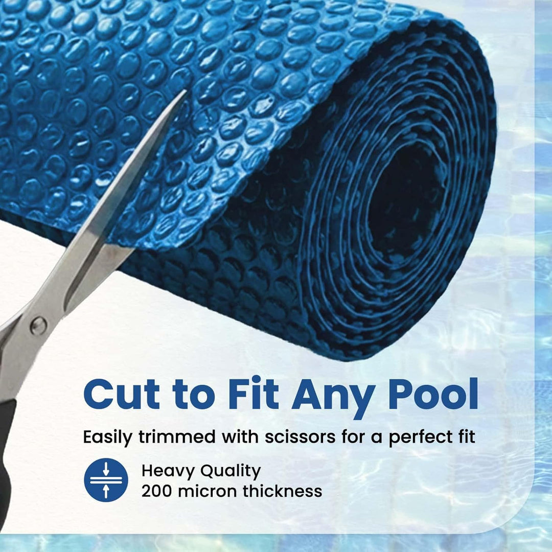 vidaXL Solar Poolabdeckung Hochwertig 260 x 160 cm 200 μm Quadratisch, Quadratische Poolabdeckung, s