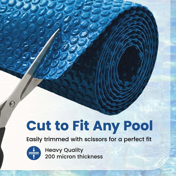 vidaXL Solar Poolabdeckung Hochwertig 260 x 160 cm 200 μm Quadratisch, Quadratische Poolabdeckung, s
