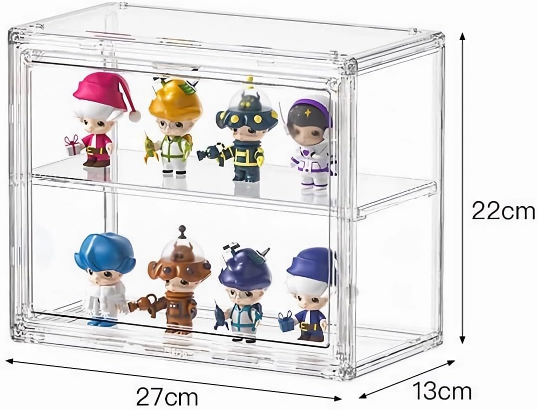 Schaukasten Vitrine, Acryl Vitrine, Glasvitrine, Vitrine Klein mit Tür Für Action Figuren Spielzeug,