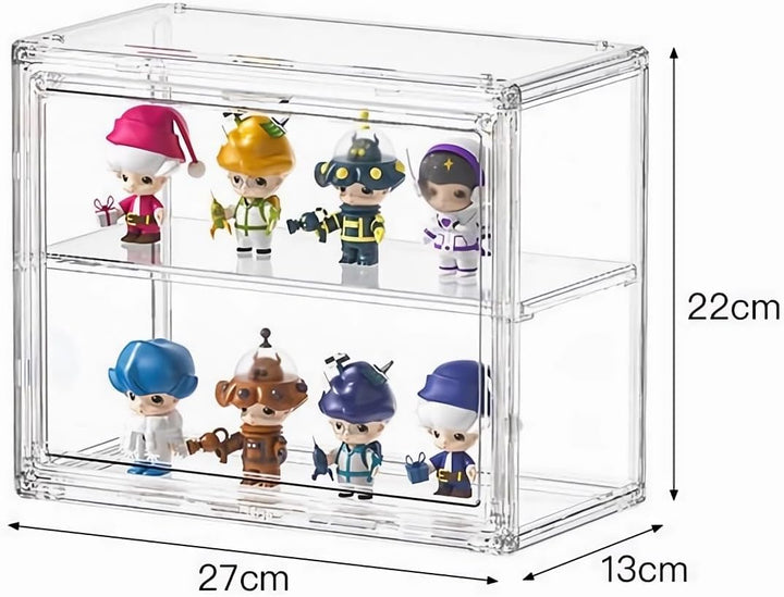 Schaukasten Vitrine, Acryl Vitrine, Glasvitrine, Vitrine Klein mit Tür Für Action Figuren Spielzeug,