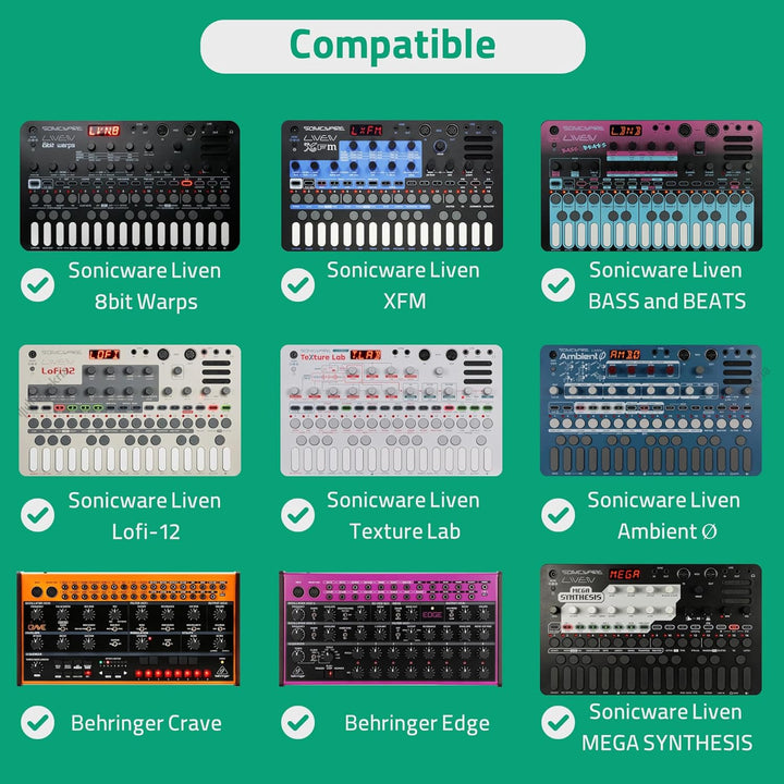 GEEKRIA Tragetasche für Audio-Interfaces, kompatibel mit SONICWARE Liven Ambient Ø / 8bit Warps / Me