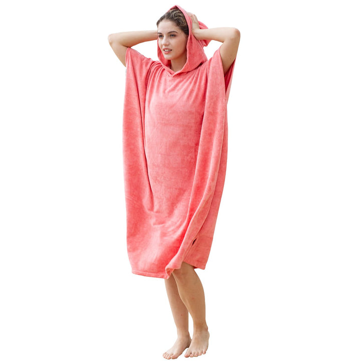 Kato Tirrinia Mikrofaser Surfponcho Handtuchkleid Badeponcho Damen Herren, Lang Surf Poncho Sauna Ba