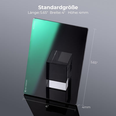 K&F Concept 4 x 5,65" ND4 Filter(2 Blendenstufen),Dicke 4mm Rechteckfilter quadratischer Graufilter