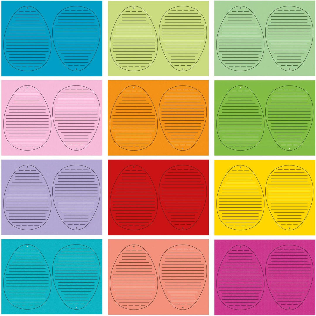 Ursus 28220099 Flechtmotive Ostern, Material für 48 Motive, in 12 verschiedenen Farben, ca. 15,5 x 2