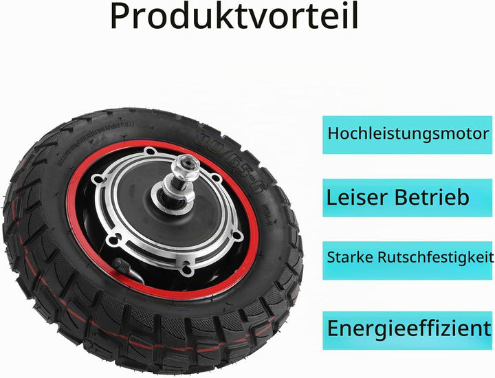 Elektroroller Nabenmotor Hinterrad für KUGOO M4 M4pro, 48V 800W 10 Zoll E-Roller Hinterrad Antriebsm