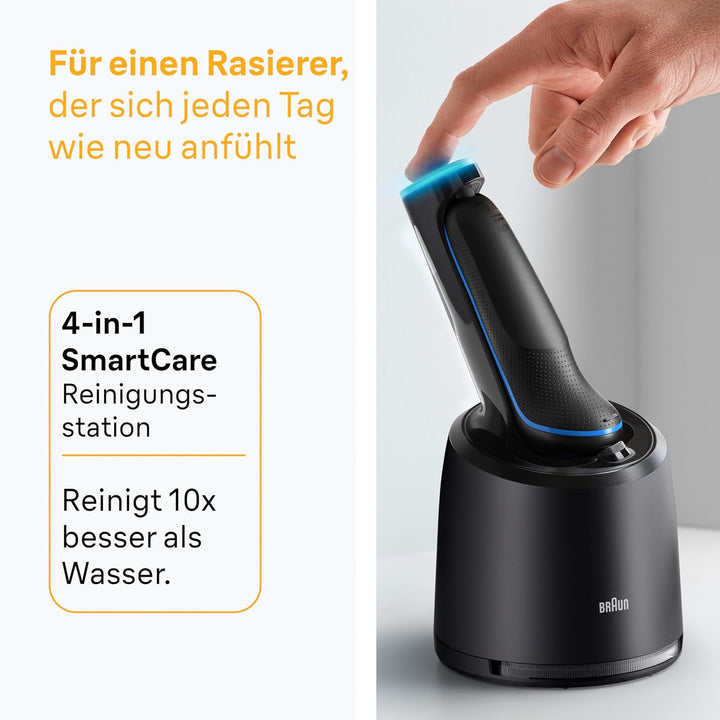 Braun Series 5 Elektrorasierer für Herren, Nass- und Trockenrasur, Turbo und Standard Modus, Wasserd