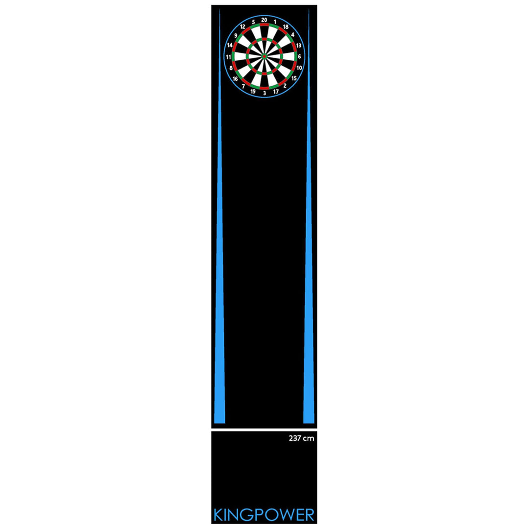 Kingpower Dartteppich mit Abwurflinie, Dart Zubehör mit Motiv, Dartmatte mit Oche, pflegeleichter Te