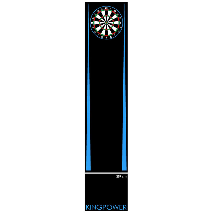 Kingpower Dartteppich mit Abwurflinie, Dart Zubehör mit Motiv, Dartmatte mit Oche, pflegeleichter Te
