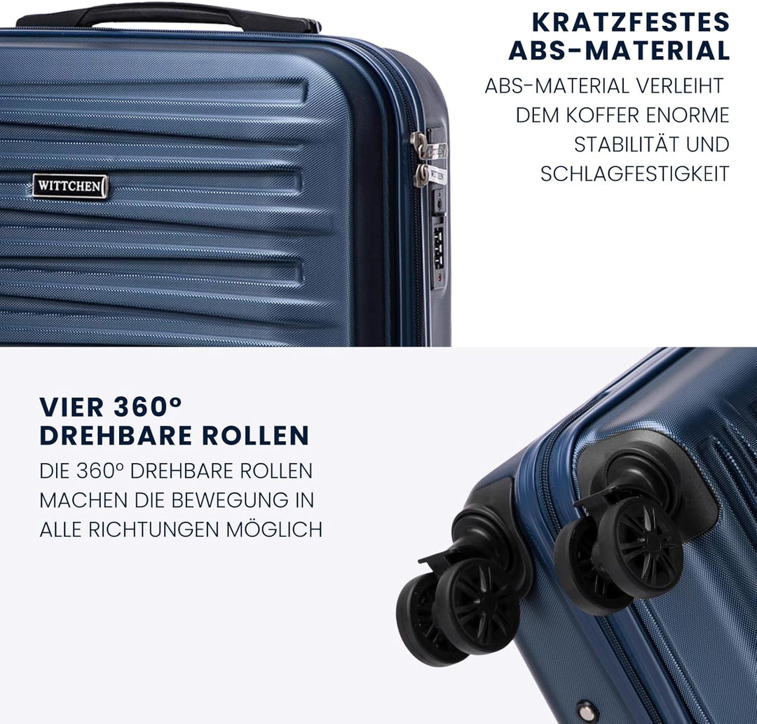 WITTCHEN Skyspeed Line Kabinenkoffer Kleines Kabinengepäck ABS Hartschalenkoffer Reisekoffer Rollkof