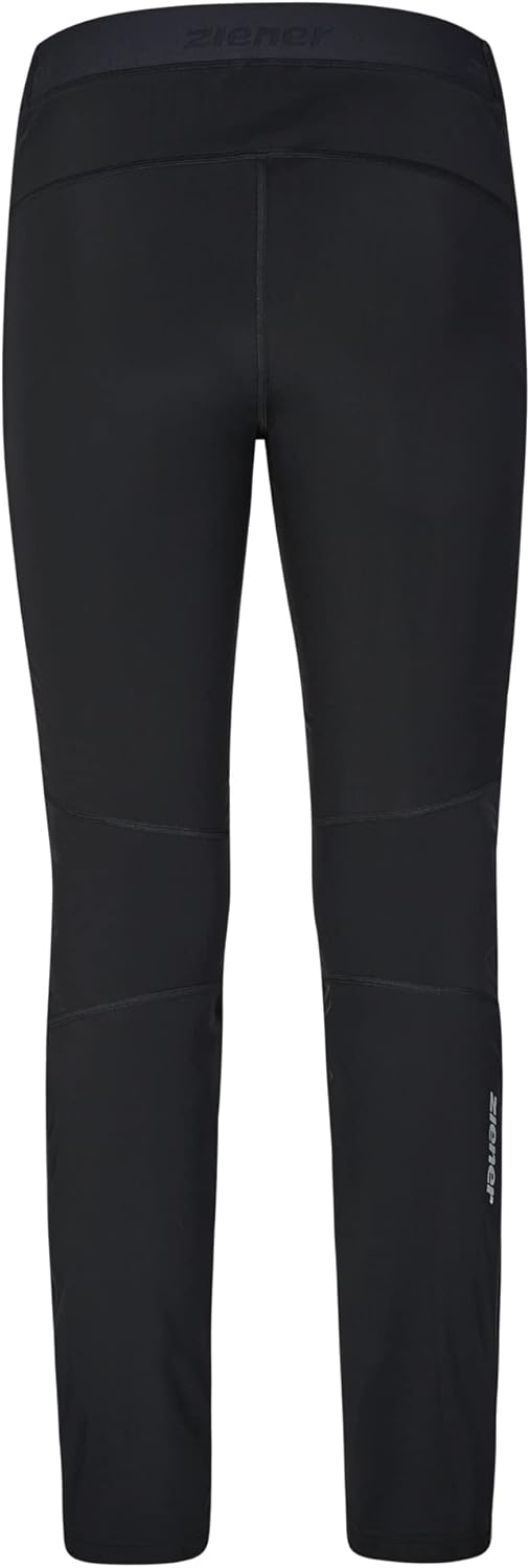 Ziener Herren Softshell-Hose, Langlauf-Tight | Winddicht, elastisch, PFC frei Nataniel 46 Schwarz, 4