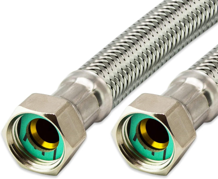 Flexschlauch Edelstahl Panzerschlauch 3/8" 1/2" 3/4" 1" *ITALY Anschlussschlauch Sanitär Hauswasserw