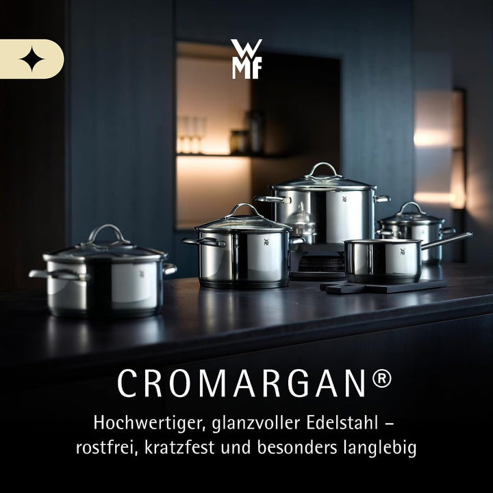 WMF Provence Plus Topfset Induktion 5-teilig, Kochtopf Set mit Glasdeckel, Cromargan Edelstahl polie