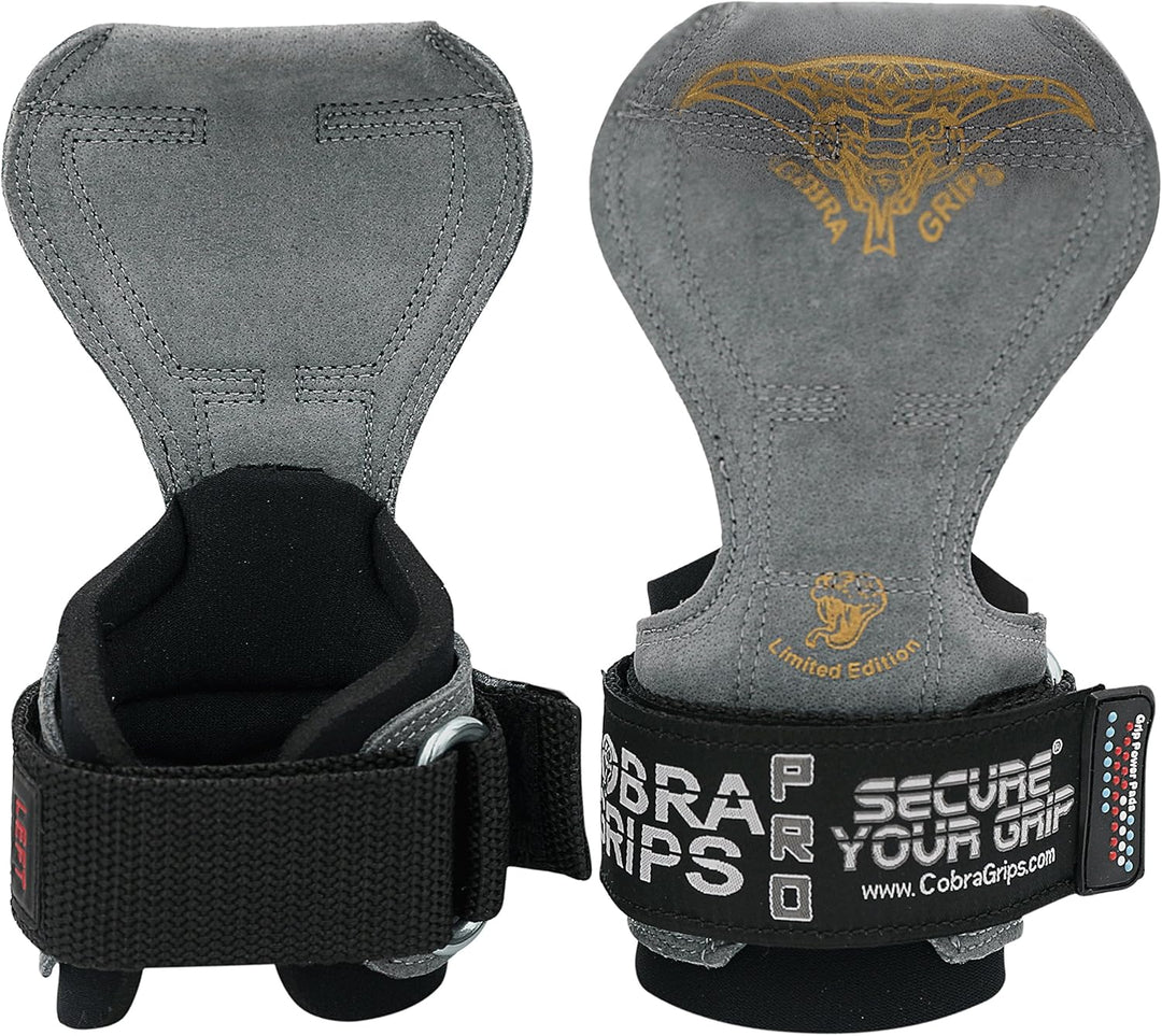 Cobra Grips V2 Lifting Griffe Gewicht Versa Handschuhe Alternative Power PRO, Anthrazitleder, PRO, A