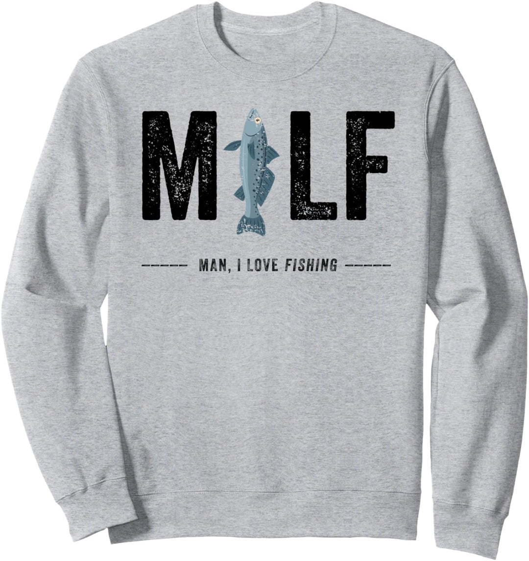 Lustiges Angeln MILF Man I Love Fishing Retro Vintage Angeln Sweatshirt