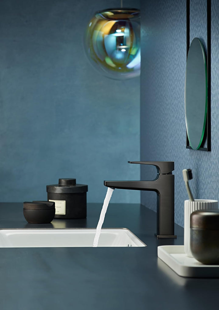 hansgrohe Wasserhahn Metropol, wassersparende Armatur mit Komfort-Höhe 110mm mit Push-Open Ablaufgar