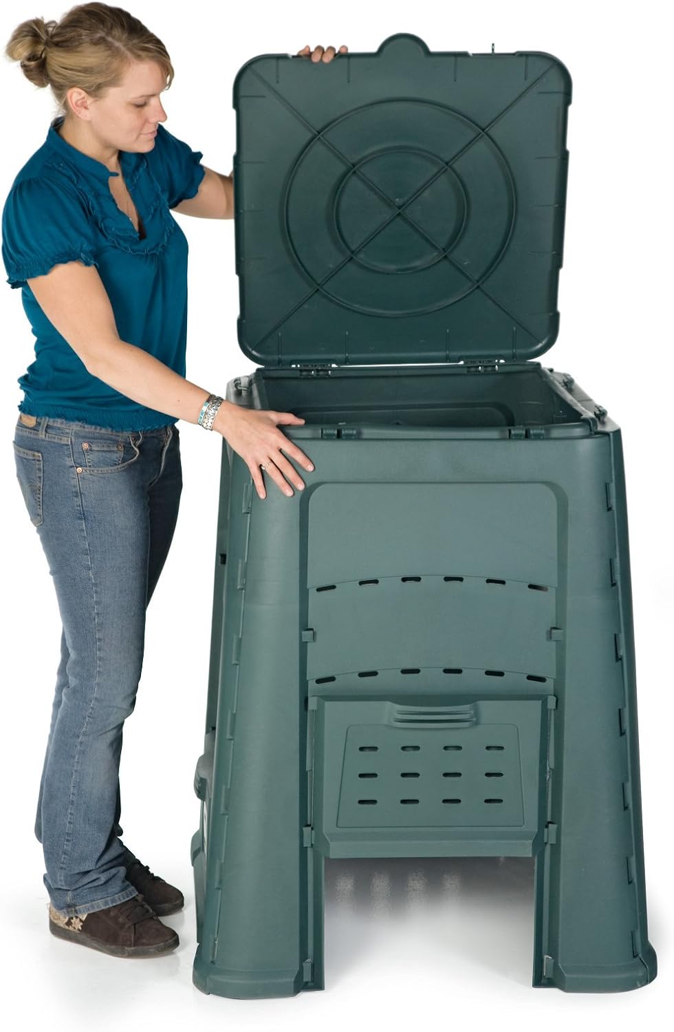 Remaplan Thermoquick –Schnellkomposter Express 600 L (L x B x H 84 x 84 x 105 cm, Farbe Grün, Leicht