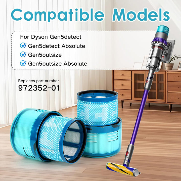 VIEWALL Gen5 Filter für Dyson Gen5 Detect,Gen5 Detect Absolute,Gen5 Outsize | Gen5 Outsize Absolute