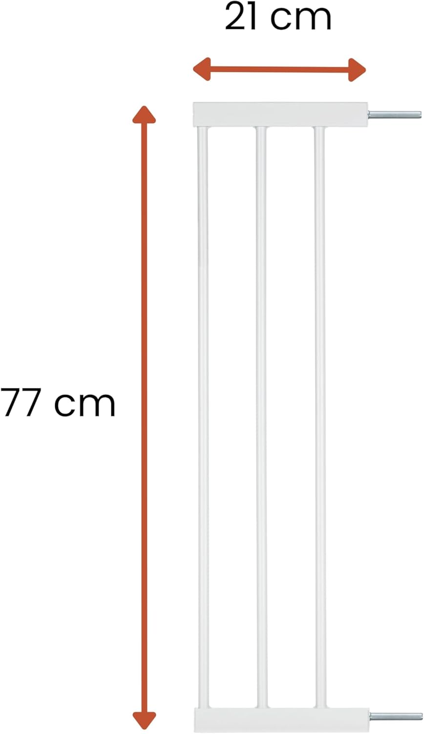 Hauck 21cm Verlängerung für hauck Treppenschutzgitter/Türschutzgitter ohne Bohren - mit Druckbefesti