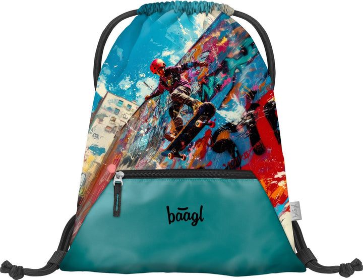 Baagl Schulranzen Jungen Mädchen Set 5 Teilig (Zippy Schultasche für 1. Klasse, Mäppchen, Turnbeutel