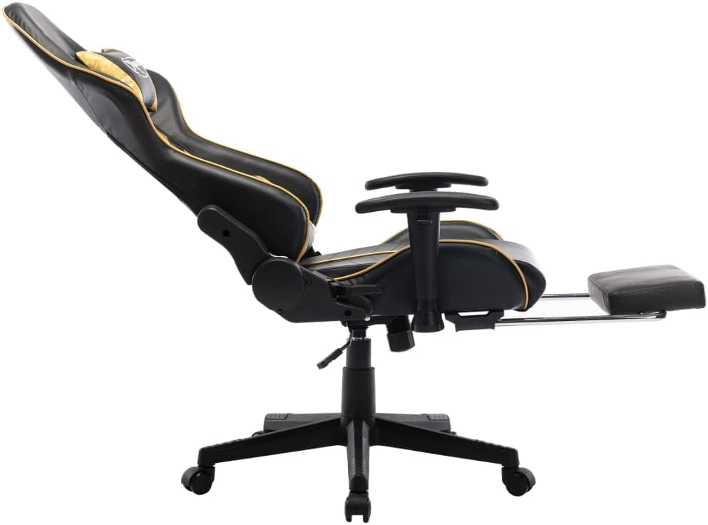 vidaXL Gaming Stuhl mit Fussstütze Höhenverstellbar Chefsessel Bürostuhl Schreibtischstuhl Sportsitz