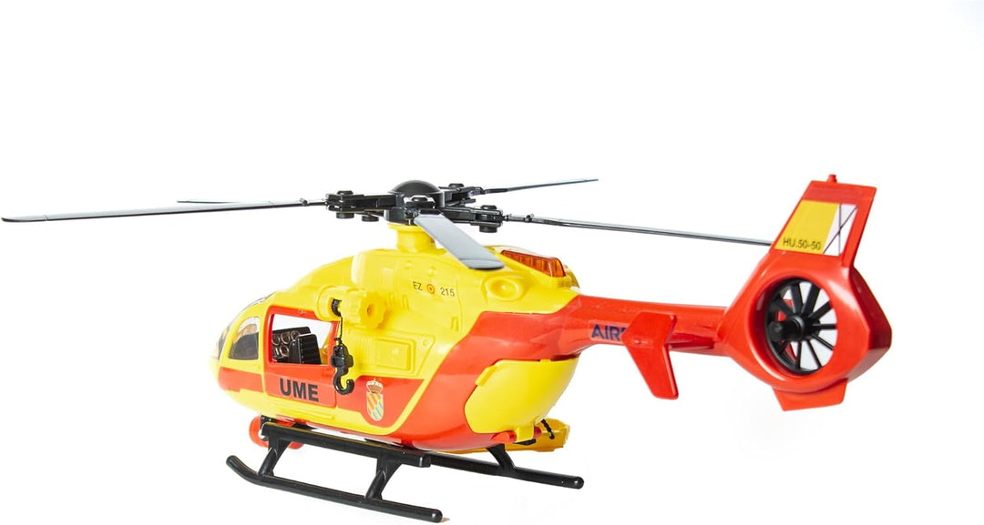 Dickie Toys - UME Rettungshubschrauber 36cm, Spielzeug Hubschrauber, Propeller an Seil, Licht und To