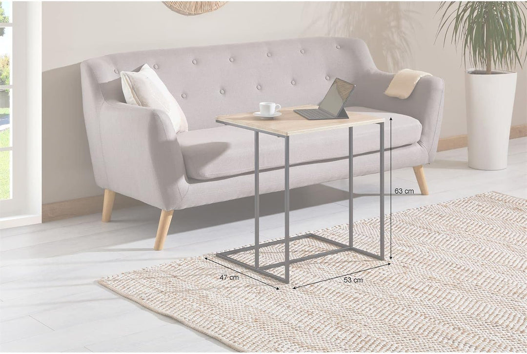 IDIMEX Beistelltisch VITORIO im minimalistischen Design, eleganter Wohnzimmertisch mit Metallgestell