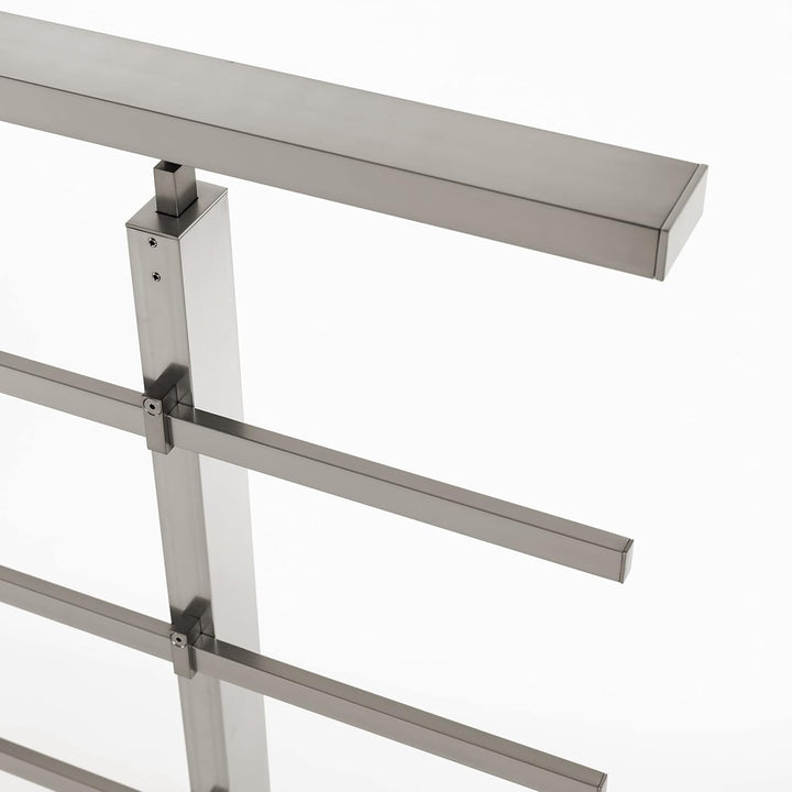 DOLLE Brüstungsgeländer Set aus Aluminium seitliche Montage eckiges Design 150 cm, Seitliche Montage