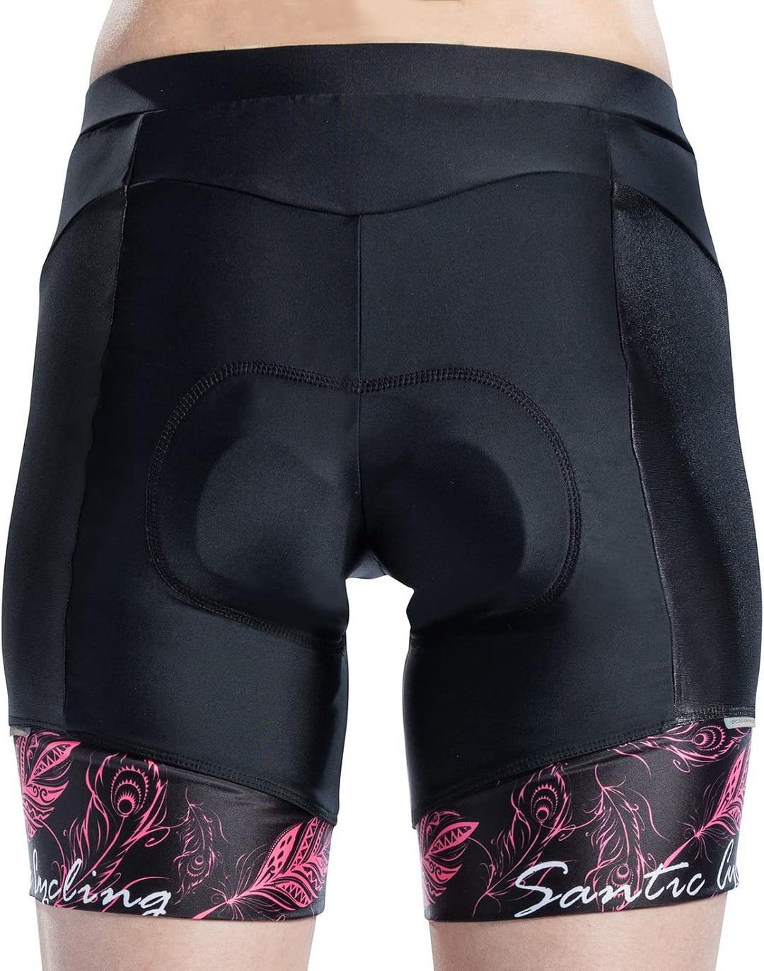 Santic Fahrradhose Damen Gepolstert Kurz Radlerhose Damen Radhose XL 3-rosa, XL 3-rosa