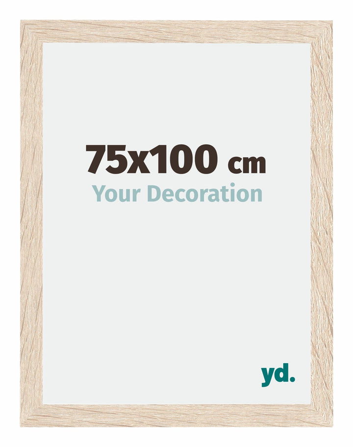 yd. Your Decoration - Bilderrahmen 75x100 cm - Eiche - Bilderrahmen aus MDF mit Acrylglas - Antirefl