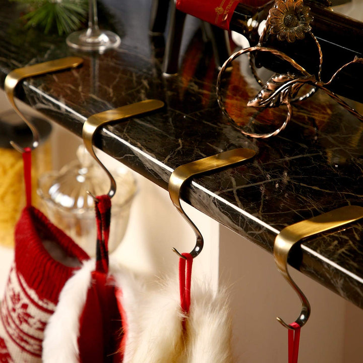 Weihnachten Strumpfhalter Metall Mantel Strümpfe Kleiderbügel Regal Kamin Girlande Mantel Griffe Set