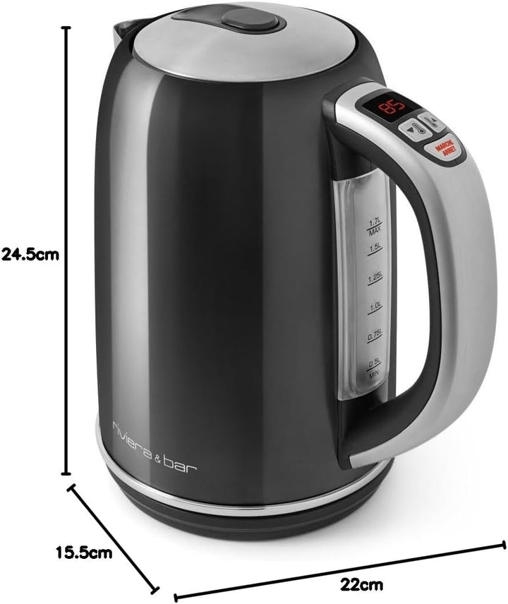 Riviera & Bar BT549A Wasserkocher mit variabler Temperatur Serena 1,7 l Platinum