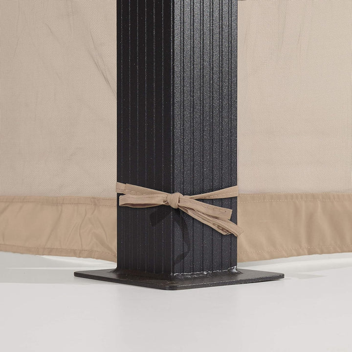 Moskitonetz für Gartenpavillon Rendezvous Deluxe 3x3 m - Polyester - Insektengitter inkl. Haken, mit