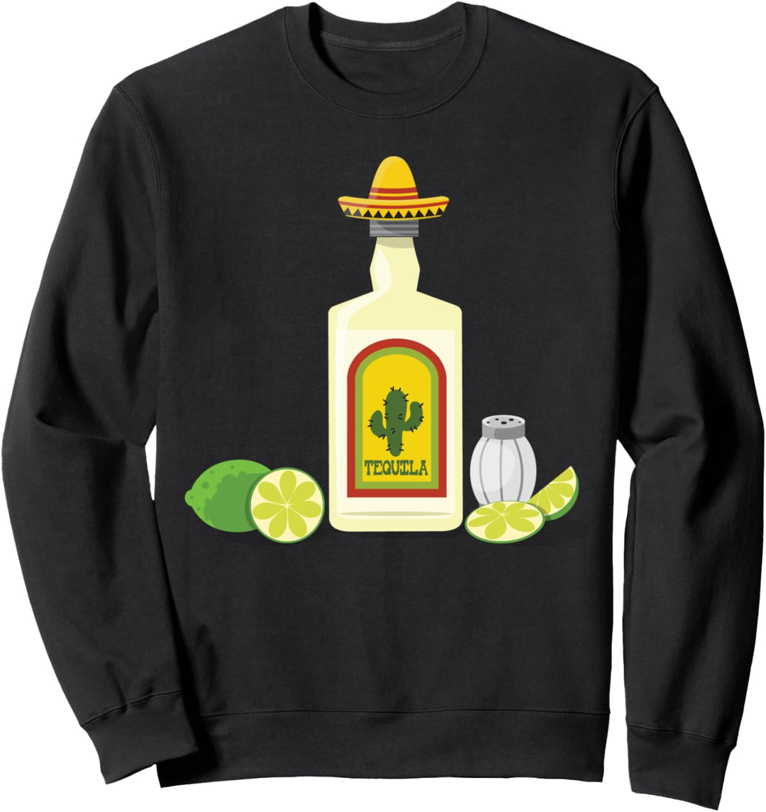 Cooles mexikanisches T-Shirt mit Tequila Zitrone und Salz Sweatshirt
