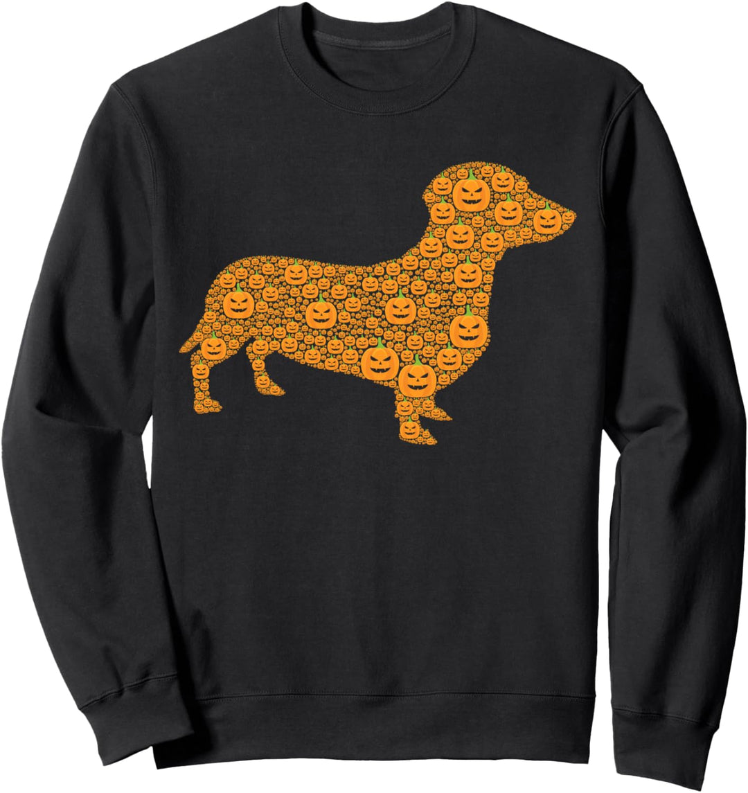 Dackel Dackel Wiener Hund Halloween Kürbisse Kostüm Lustig Sweatshirt