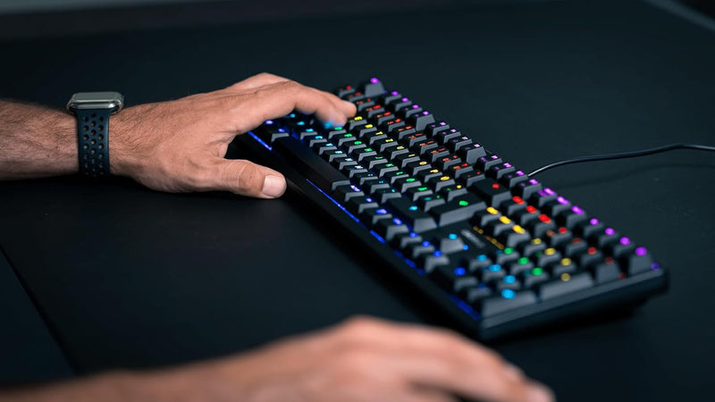 CHERRY G80-3000N RGB, mechanische Gaming-Tastatur mit RGB-Beleuchtung, Britisches Layout (QWERTY), k