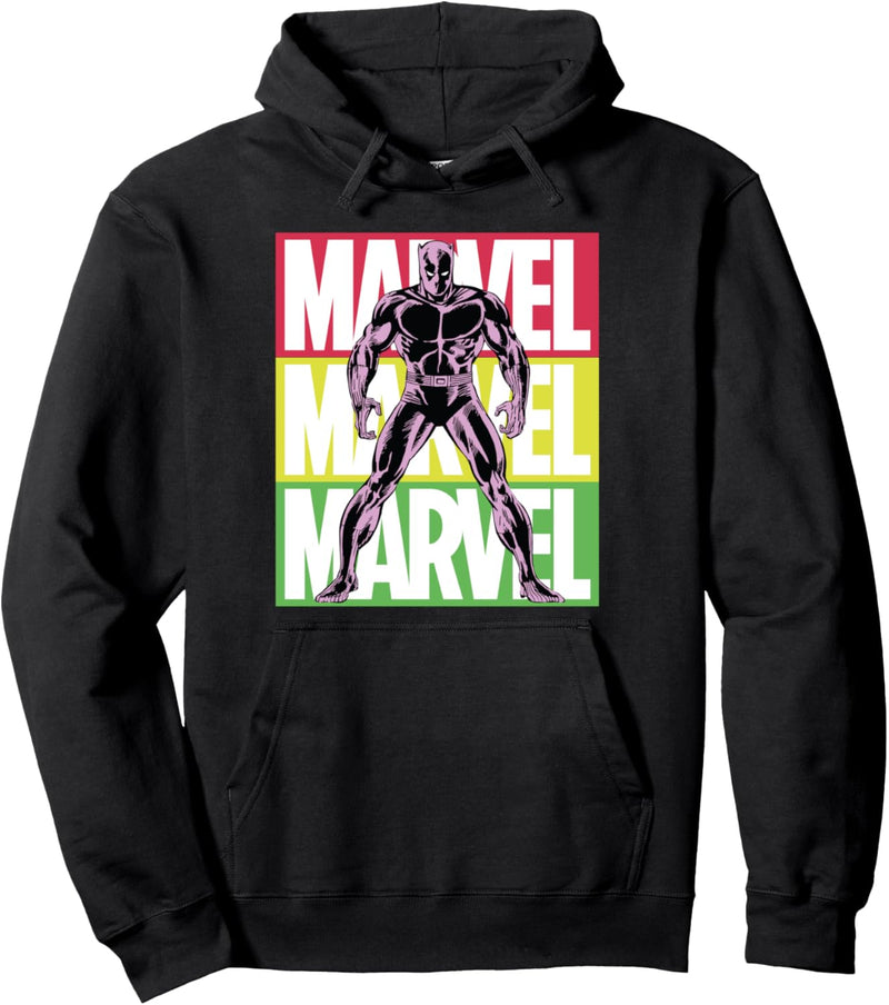 Marvel Black Panther Classic Comic Art and Name Pullover Hoodie