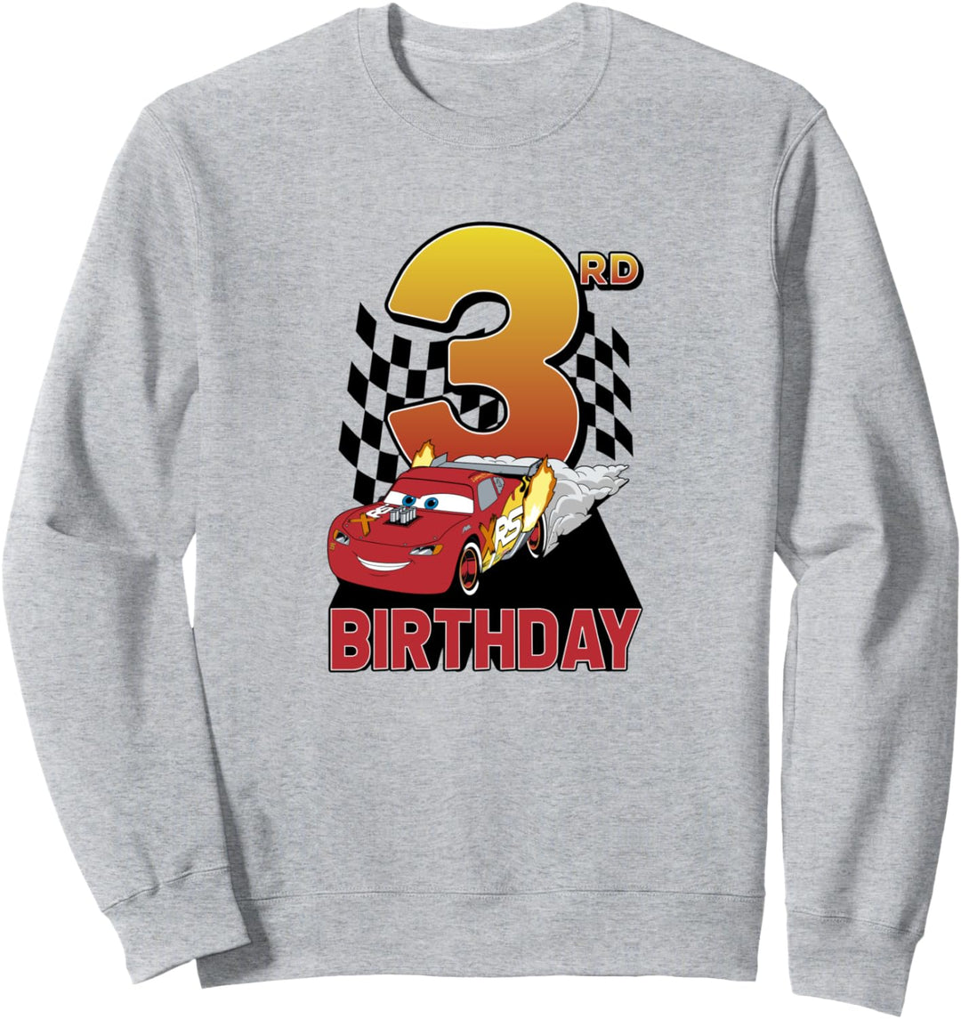 Disney Pixar Cars Lightning McQueen 3rd Birthday Peel Out Sweatshirt