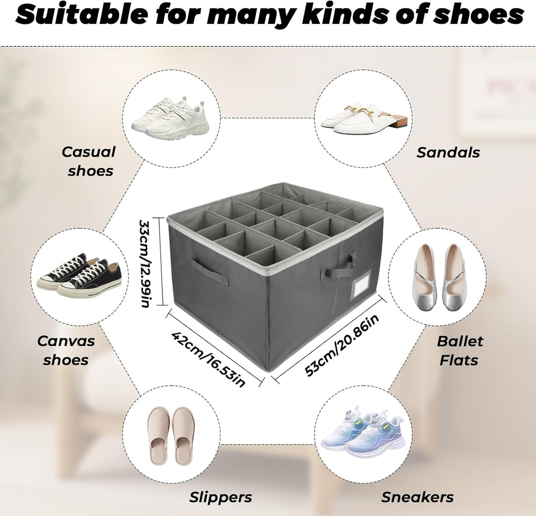 Schuhaufbewahrung Schuhorganizer Schuhschrank, Schuhorganizer Platzsparen, Passt 16 Paare,Schuh Orga